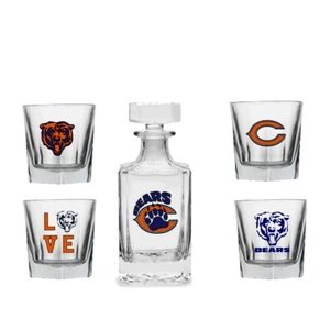 Personalized Chicago Bears Whiskey Decanter Set